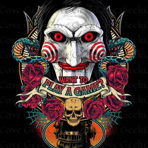 Halloween Saw Jigsaw PNG: Horror Movie Digital Art (Digital Download)