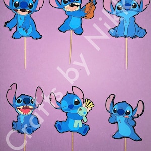 Stitch Cupcake Toppers
