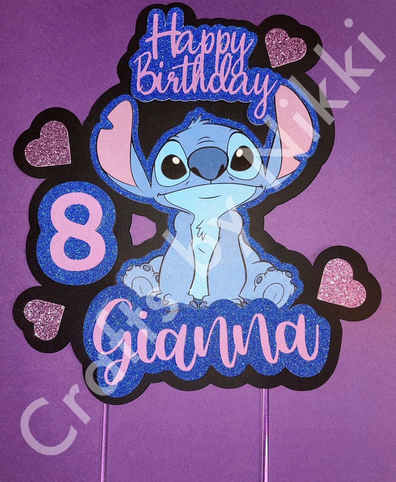 Lilo and Stitch Tye Dye Background Edible Cake Topper Image ABPID57500 – A  Birthday Place