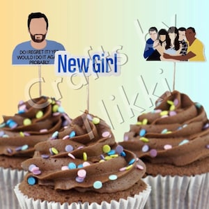 New Girl Cupcake Toppers