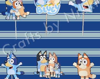 Bluey Cupcake Toppers