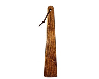Espátula de madera de mezquite hecha a mano – Texas Slim, personalizada, COWBOY SPATULA ®