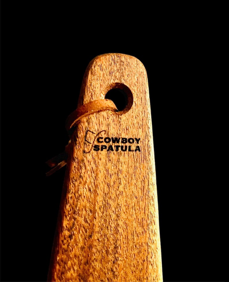 Handmade Mesquite Wood Spatula, Personalized Texas Kitchen Tool, COWBOY SPATULA ® image 9