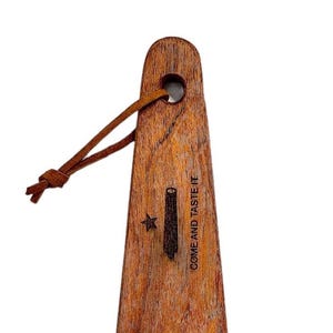 COWBOY SPATULA ® - Mesquite Wood. “Come and Take It". Handmade in Texas. Made in USA. Safe for nonstick, and cast iron cookware. TASTE It - Cannon