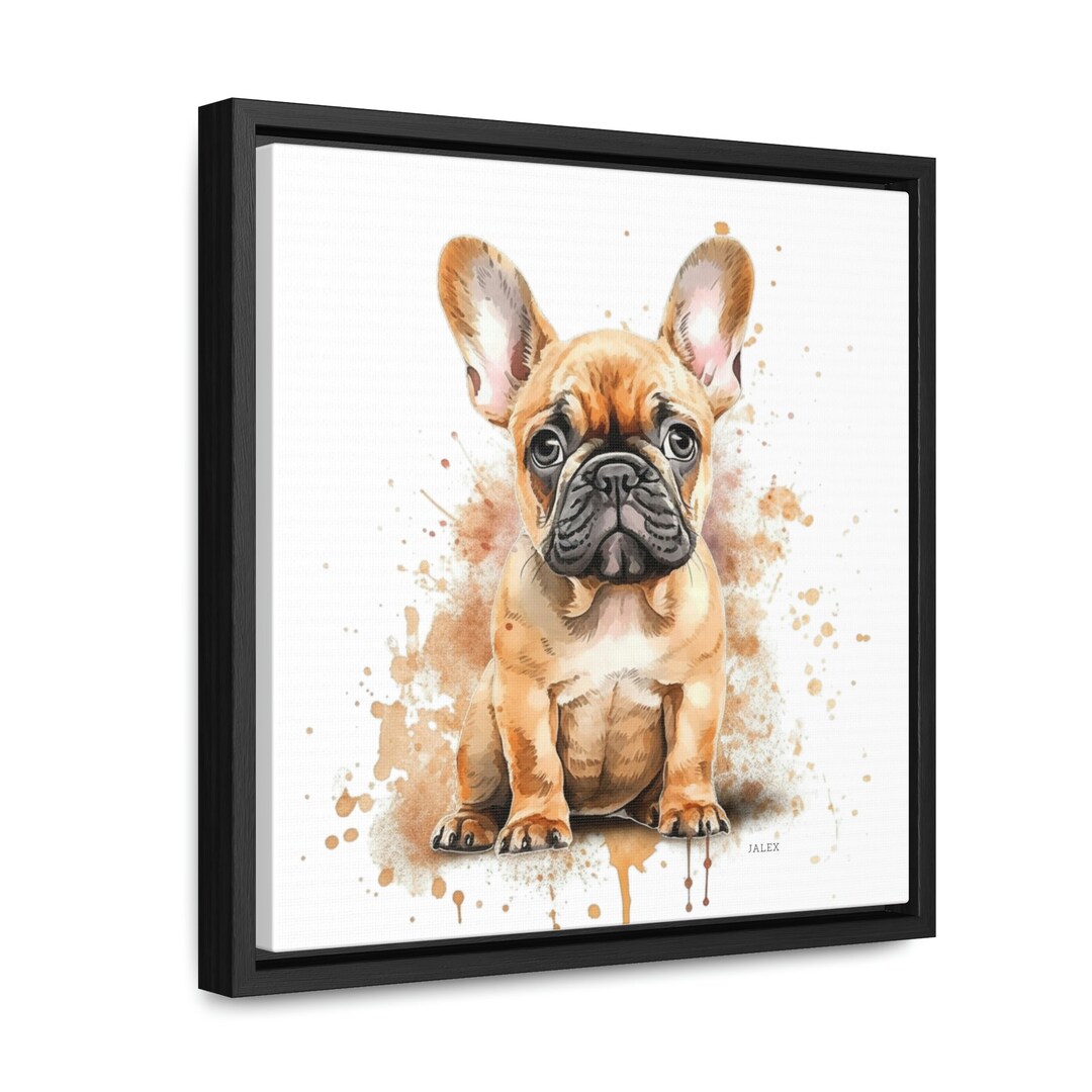 French Bulldog Puppy Nursery Wall Art Framed Canvas - Etsy