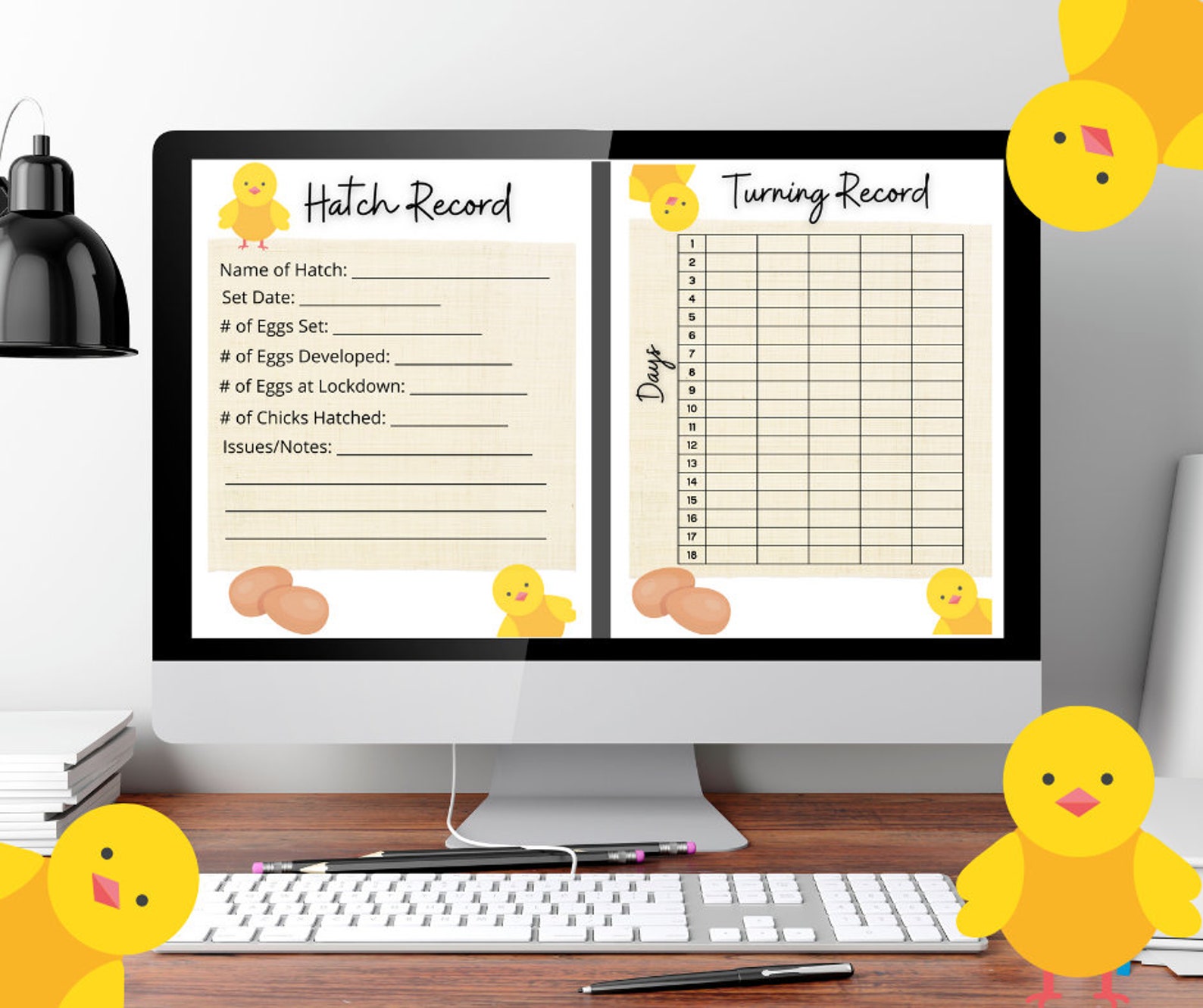 Egg Incubation Tracker Hatching Record Chicken Planner Etsy