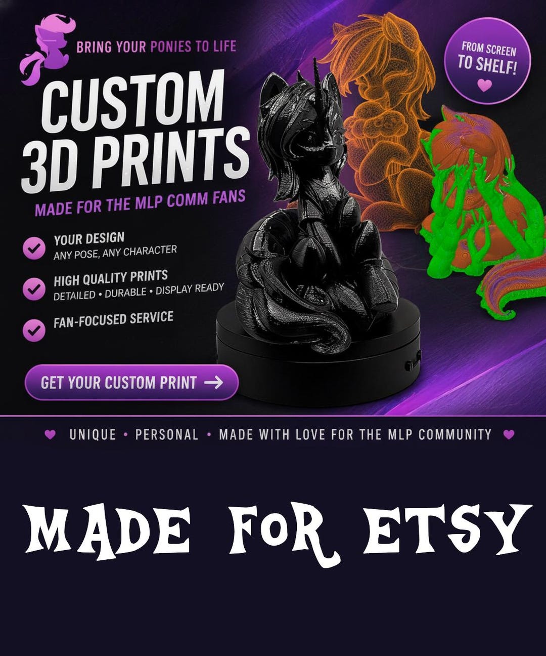 Custom 3d Design and Print - Etsy