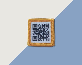 Patch 1" QR Code | Patch punk | Patch chrétien | À coudre | Broderie | Patchs pour vestes | Patch Tumblr | Patch mignon | Patch religieux