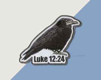Raven Patch | Punk Patch | Christian Patch | Sew on | Embroidery | Patches for Jackets | Tumblr Patch | Vintage Patch | Retro | Religious