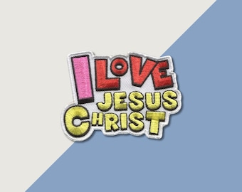 I Love Jesus Patch | Punk Patch | Christian Patch | Sew on | Embroidery | Patch for Jackets | Tumblr Patch | Cute Patch | Religious Patch
