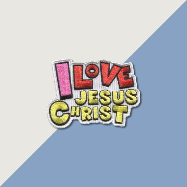 I Love Jesus Patch | Punk Patch | Christian Patch | Sew on | Embroidery | Patch for Jackets | Tumblr Patch | Cute Patch | Religious Patch