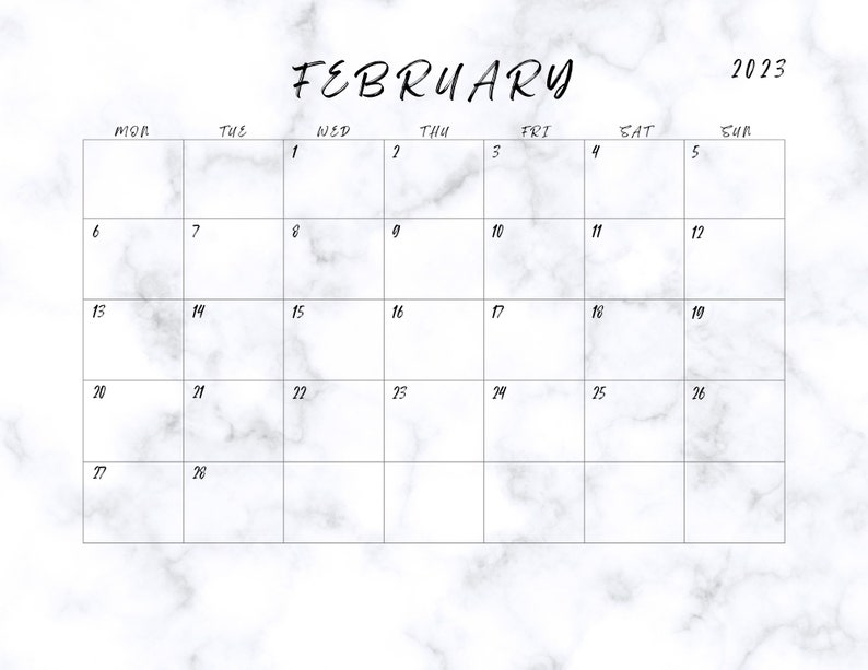 Editable 2023 Monthly Calendar, Back to School, Teacher Calendar, Fill