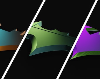 3 Batarang Bundle Pack (STL 3D Models)