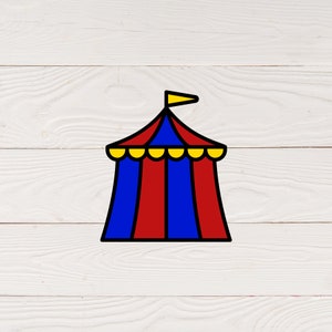 SVG-bestand | Circustent-svg | Circus-svg | Carnaval-svg | Gestanst bestand | Digitaal snijbestand voor plakboekpaginatitel png | DIGITALE DOWNLOAD