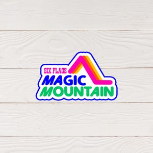 SVG-bestand | Six Flags Magic Mountain Retro-titel | Digitaal scrapbooken | Themapark | Plakboek jaren 80 | Afdrukbaar gesneden bestand | DIGITALE DOWNLOAD