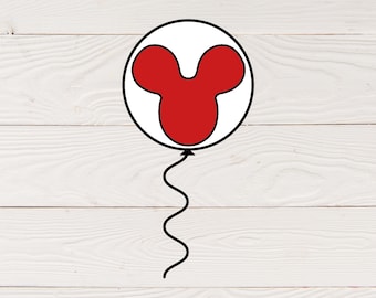 Mickey Balloon svg | Mouse Balloon svg | Balloon svg | Air Balloon svg | Birthday Balloon svg | Balloon Heart svg | Mickey Head Balloon svg