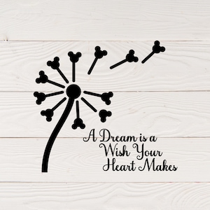 Dandelion svg / Mickey Flower svg / Flower svg / Dream svg / Mickey Dandelion / Wish svg / Dandelion Clipart / Dandelion png / Cut File