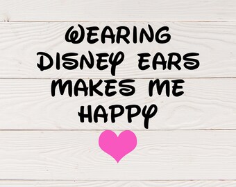 Minnie Ears svg | Mickey Mouse Oren svg | Minnie Mouse Ears svg | Het dragen van oren maakt me gelukkig | Mickey Ears Castle svg | Mickey Oren Hoed svg
