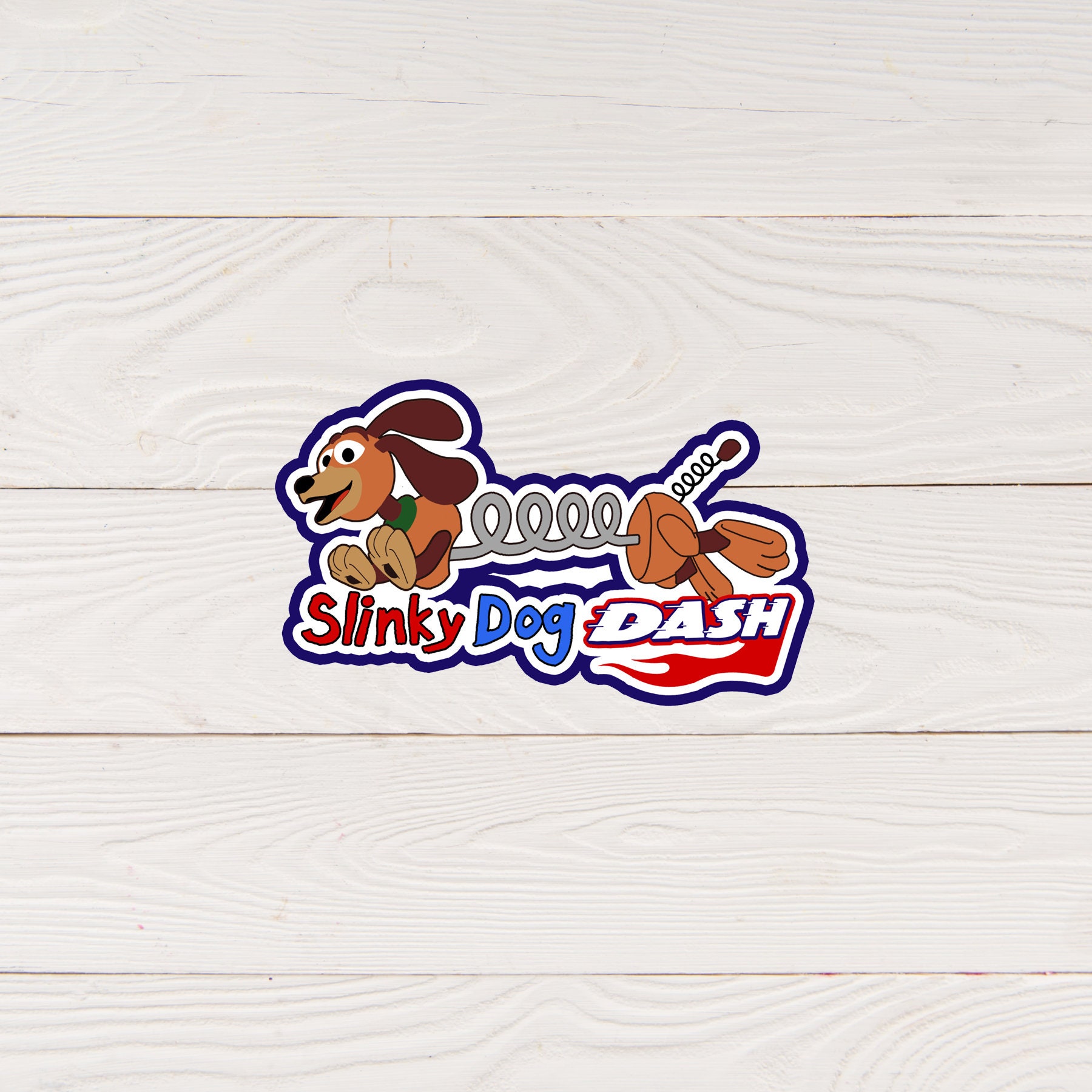Slinky Dog Dash Logo SVG File Slinky Dog Dash Svg Scrapbook Title