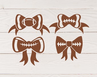 Football Bow svg | Football svg | Football Sister svg | Football Heart svg | Cheer Bow svg | Football with Bow svg | Hair Bow svg | png