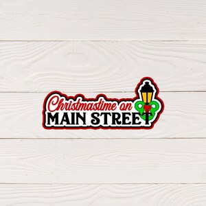 Arquivo SVG | Rua Principal de Natal svg | Título do álbum de recortes svg | Arquivo cortado | Arquivo de corte digital para página de scrapbook png | DOWNLOAD DIGITAL