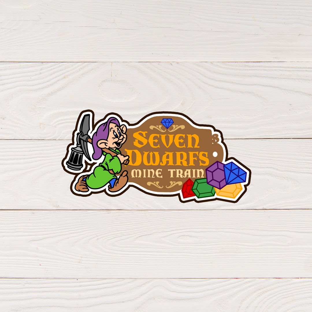 SVG File | Seven Dwarfs Mine Train Svg | Scrapbook Title Svg | Die Cut ...