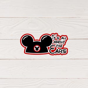 SVG File | All About the Ears svg | Scrapbook Title svg | Die Cut File | Digital Cutting File for Scrapbook Page png | DIGITAL DOWNLOAD