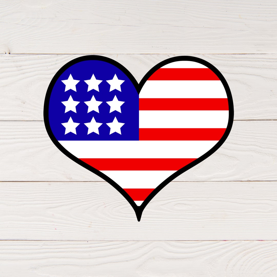 American Flag Heart Svg | Heart Flag Svg | American Flag Svg | 4th of ...