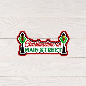 Arquivo SVG | Rua Principal de Natal svg | Título do álbum de recortes svg | Arquivo cortado | Arquivo de corte digital para página de scrapbook png | DOWNLOAD DIGITAL