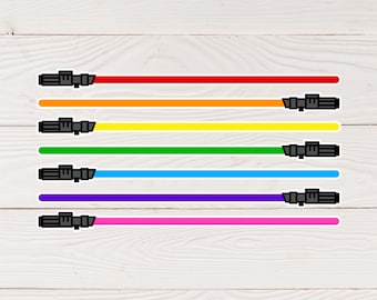 Sabre laser svg | Star Wars Sabre laser svg | Rainbow Lightsabers svg | | des sabres laser de la fierté gay Star Wars | | Star Wars Clipart Star Wars svg