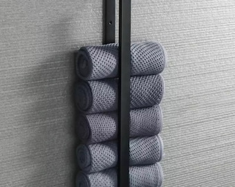 Matt Black Towel Rack, Towel Holder, Decorative Storage for Towel