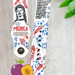 Merica Watch Band | Custom Gift | Patriotic | Apple Watch | Fitbit versa 2 | Samsung | fireworks | 4th of July