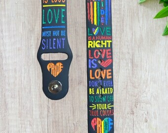 Engraved Pride Watch Band: Samsung, Fitbit, Garmin