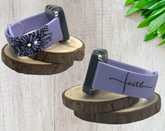 Engraved Faith Cross Watch Band: Samsung, Fitbit, Gift for Mom