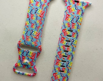 F*ck coloful Silicone Watch Band compatible with Apple Watch Fitbit 20mm, 22mm silicone band, Garmin