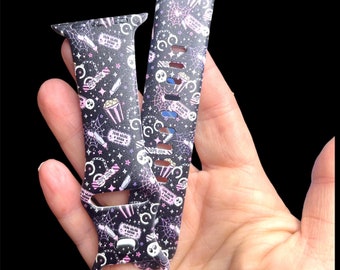 True Crime Silicone Watch Band: Apple, Fitbit, Garmin,20mm, 22mm silicone band