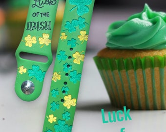 St. Patrick's Day Clover Watchband: Apple, Samsung, Fitbit