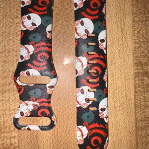 Saw horror Silicone Watch Band compatible Apple Watch, Fitbit, Samsung, Garmin,halloween, billy, horror, scary
