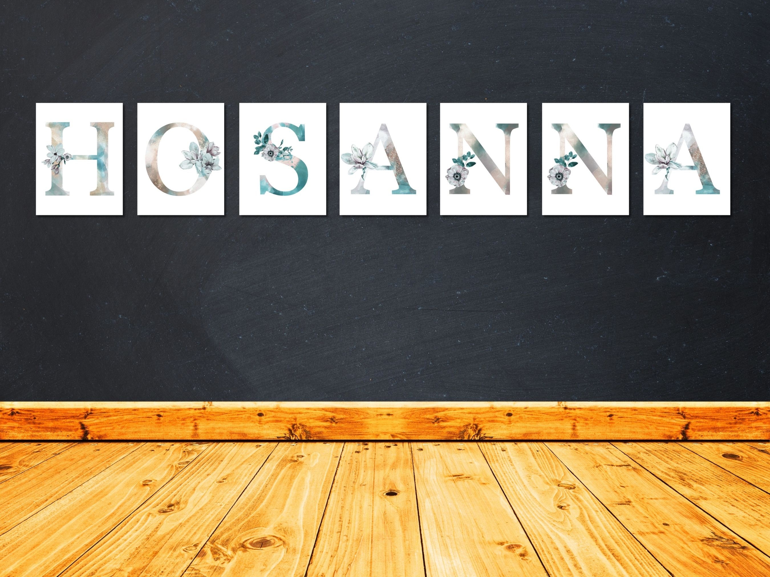 Hosanna Printable Banner, Easter Printable, Lent Printable, Palm Sunday