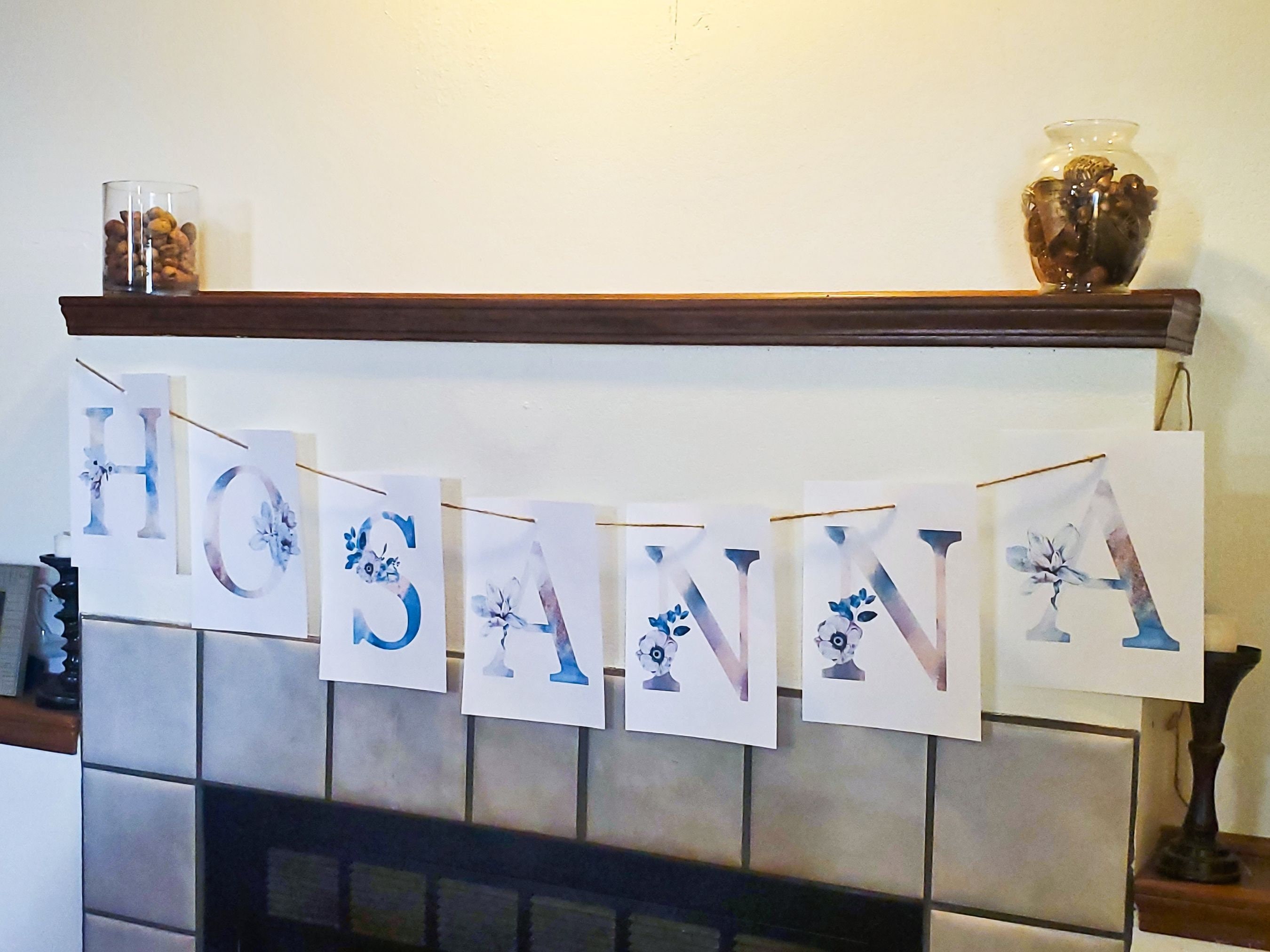 Hosanna Printable Banner, Easter Printable, Lent Printable, Palm Sunday
