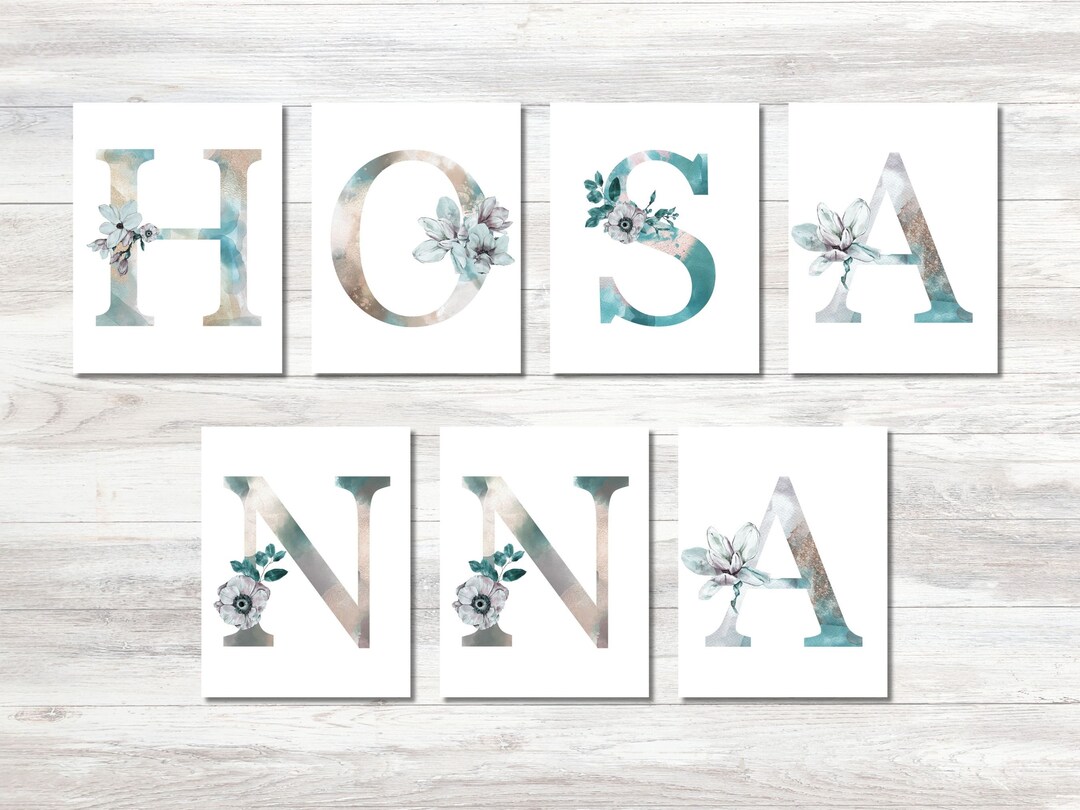 Hosanna Printable Banner, Easter Printable, Lent Printable, Palm Sunday