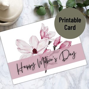 DRUCKBARE Karte für Mama, Muttertagskarte, druckbare Muttertagskarte, Aquarell Blumen, Sofort Download, druckbare PDF