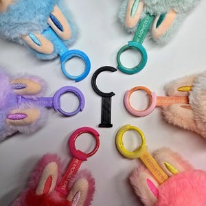 Security System Labubu Compatible | Flip Prevention | Keychain Anti-Theft Device | Labubu Color Match Sets | Keyring Clip Guard Protector