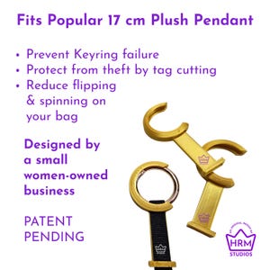 Sistema de seguridad y antivuelco para colgante de peluche de 17 cm / Dispositivo antirrobo para llaveros / Conjuntos de combinación de colores / Protector de clip para llavero imagen 2