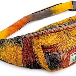 Eco-Friendly Hemp Fanny Pack for Everyday Adventures (Unisex) - Fanny pack made of Hemp and cotton - Boho Hippie Style Hemp Fanny Pack