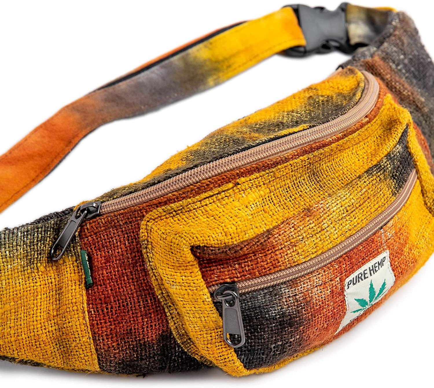 Eco-Friendly Hemp Fanny Pack for Everyday Adventures (Unisex) - Fanny pack made of Hemp and cotton - Boho Hippie Style Hemp Fanny Pack