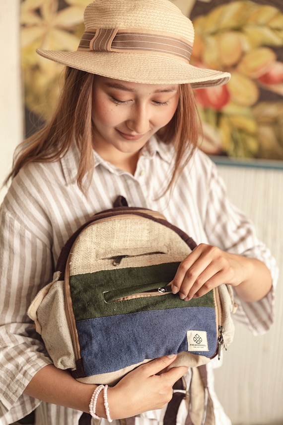 Mini Hemp Backpack Boho Bag Eco friendly Style for Everyday Adventures Travel Bag Etsy Canada