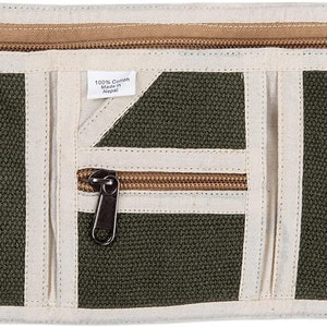 Freakmandu Collections - Portefeuille mince à deux volets végétaliens pour hommes et femmes - 100 % coton - Fabriqué au Népal - Portefeuille bohème - Portefeuille unisexe - Portefeuille hippie