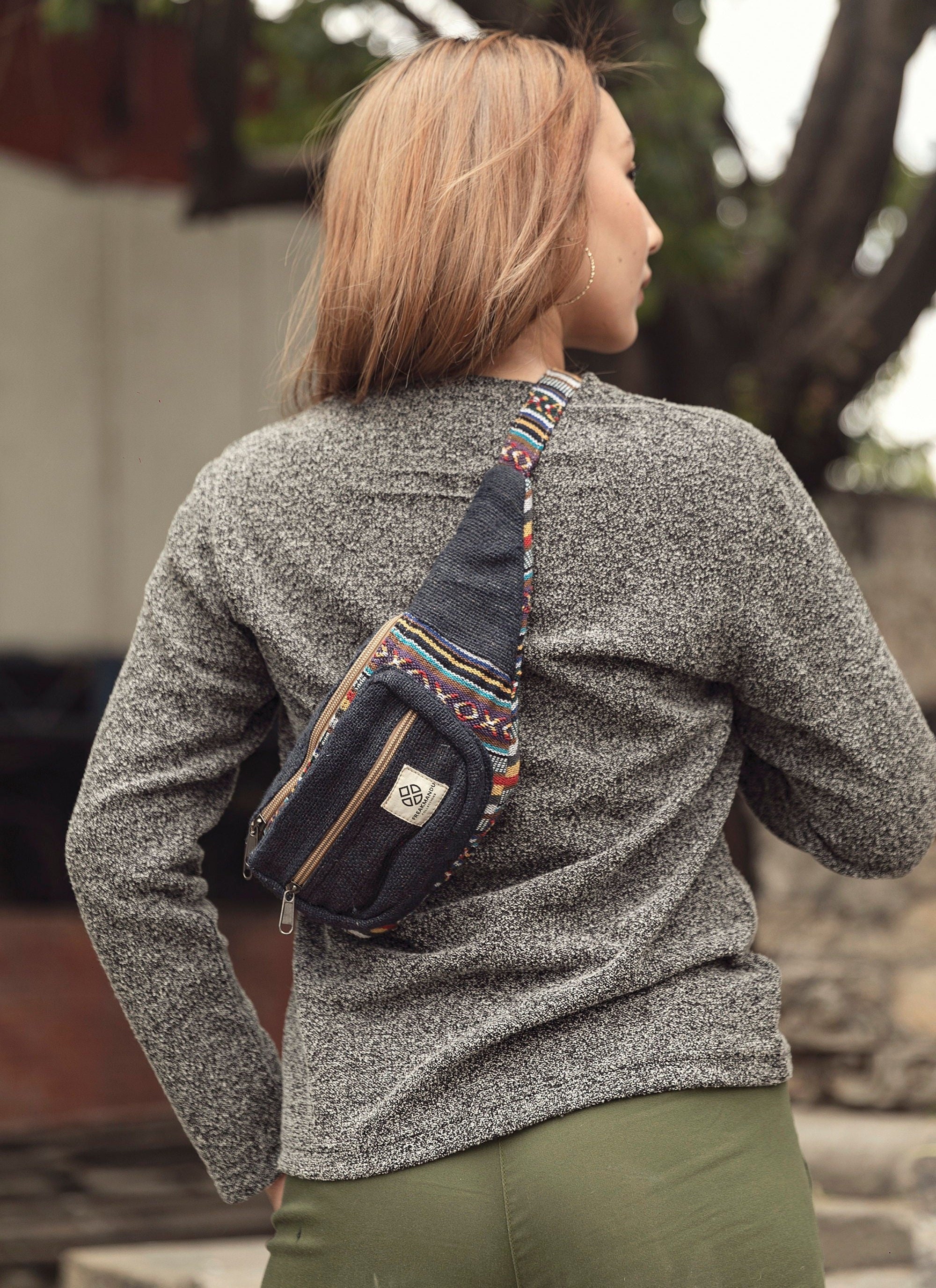 Eco-Friendly Hemp Waist Bag - Festival Fanny Pack for Hippie Boho Style | Hemp Fanny Pack