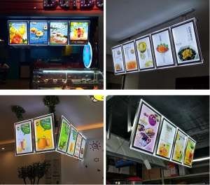 Crystal LED Light Box Clear Acrylic Backlit Illuminated LED Poster Edge ...